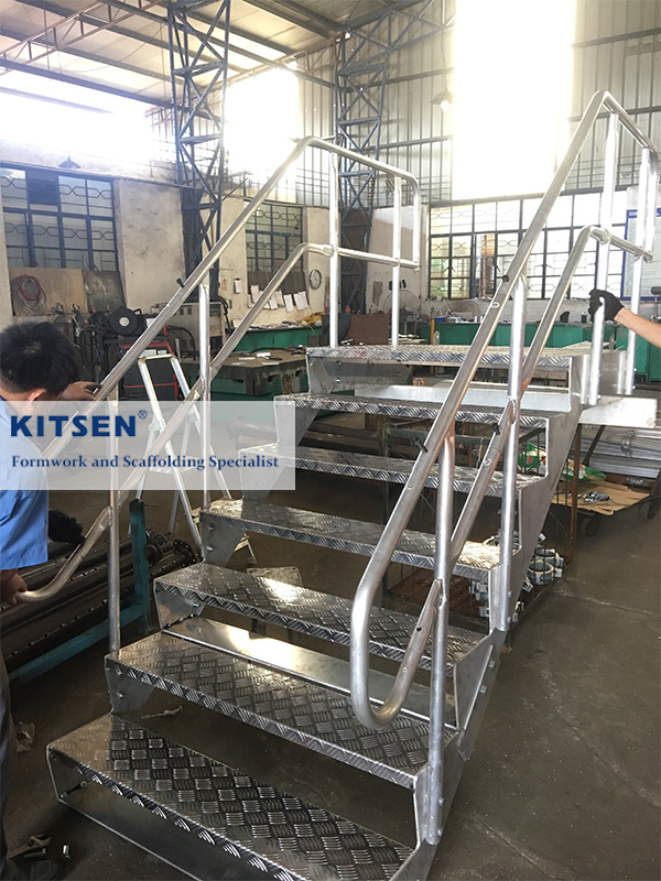 Customized aluminum stair for the project